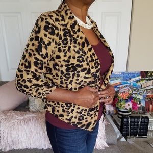 Leopard size Larde Pearl Open Blazer